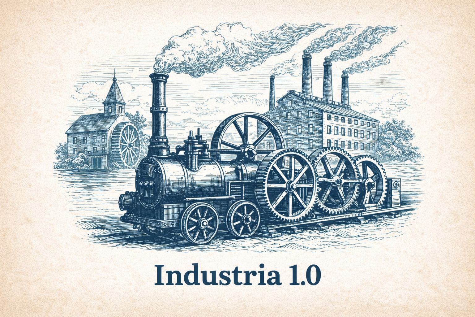 Industria 1.0 a introdus mecanizarea.