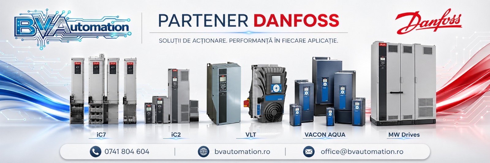 BVAutomation este partener Danfoss pentru soluții de acționare industrială